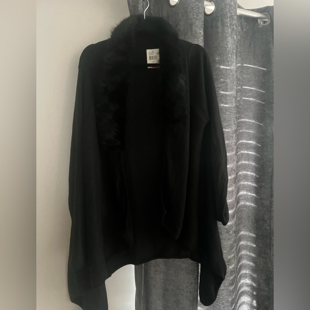 Black Fur Cardigan